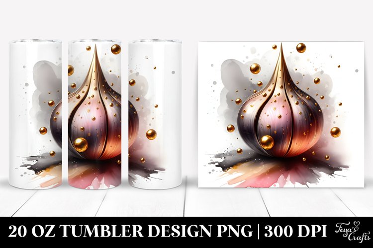 Abstract Glossy Snowdrop Shiny Golden Watercolor Splash | 20