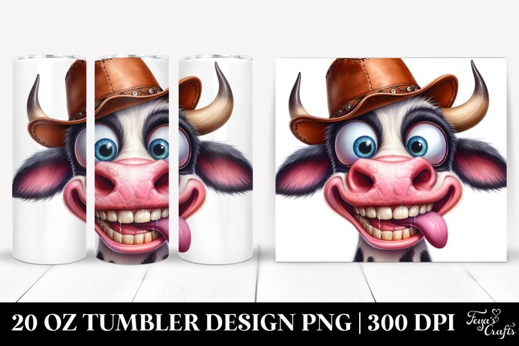Crazy Funny Cow Portrait | 20 Oz Tumbler
