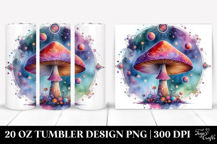 Magical Celestial Mushroom Clipart 20 Oz Tumbler