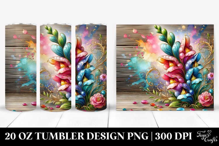 Colorful Snapdragon Tumbler example image 1