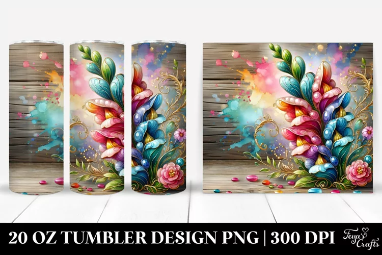 Colorful Snapdragon Tumbler