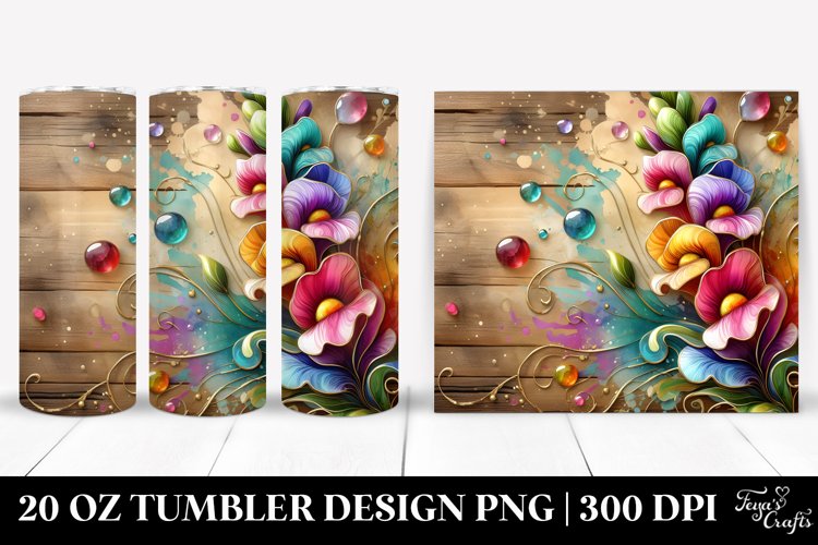Colorful Snapdragon Tumbler example image 1