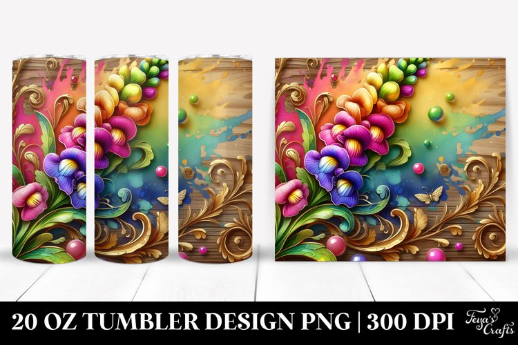 Colorful Snapdragon Tumbler example image 1