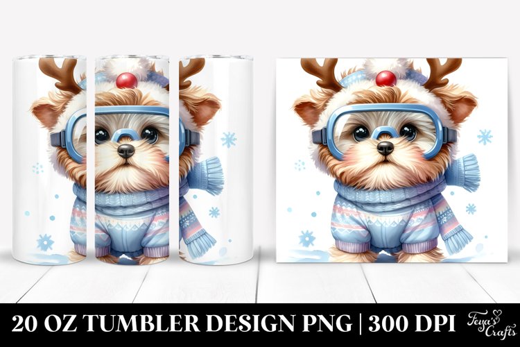 Expressive Baby Havanese with Christmas Lights, Transparent example image 1