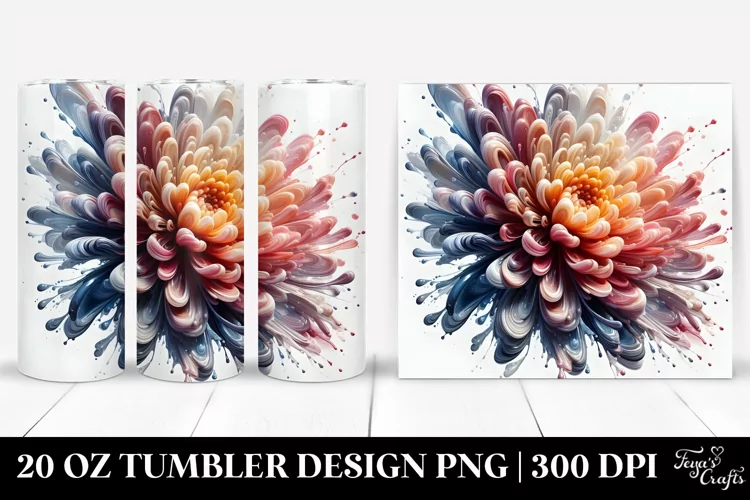 Abstract Glossy Chrysanthemum Material