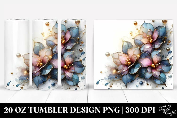Glossy Impatiens Design | 20 Oz Tumbler