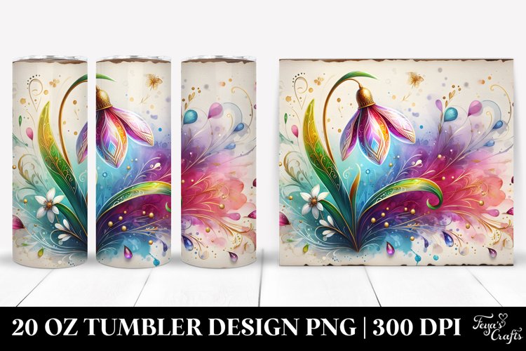 Colorful Snowdrop | 20 Oz Tumbler example image 1