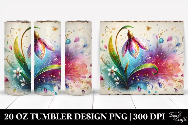 Colorful Snowdrop | 20 Oz Tumbler