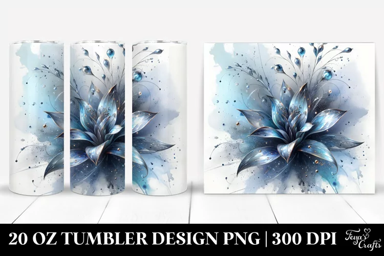 Glossy Lobelia Design| 20 Oz Tumbler