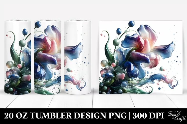 Abstract Sweet Pea Design | 20 Oz Tumbler