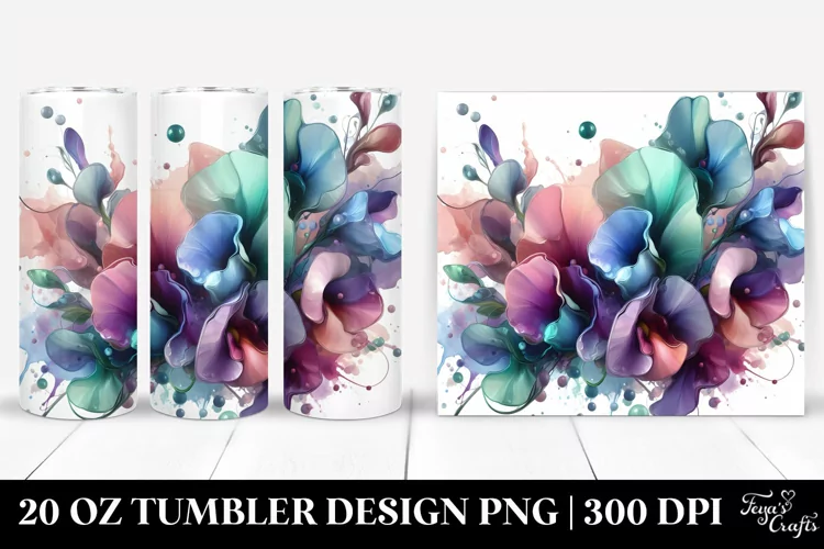 Abstract Sweet Pea Design | 20 Oz Tumbler