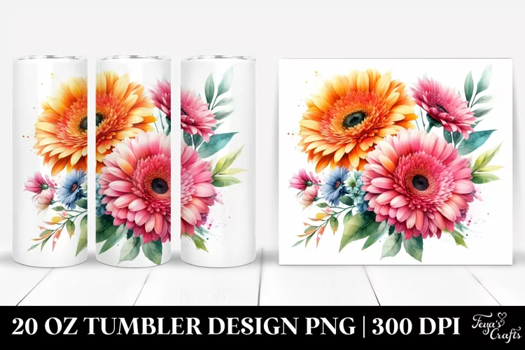 Watercolor Gerbera | 20 oz Tumbler