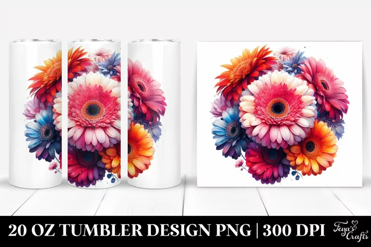 Watercolor Gerbera | 20 oz Tumbler