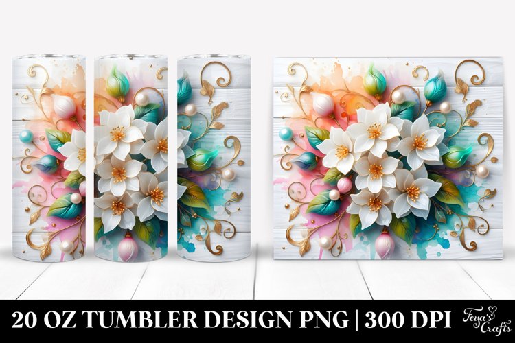 Colorful Jasmine | 20 Oz Tumbler example image 1