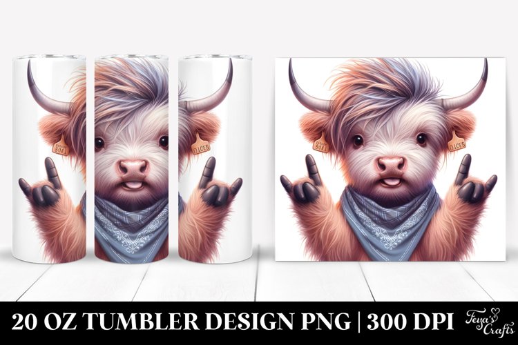 Expressive Highland Cow PNG