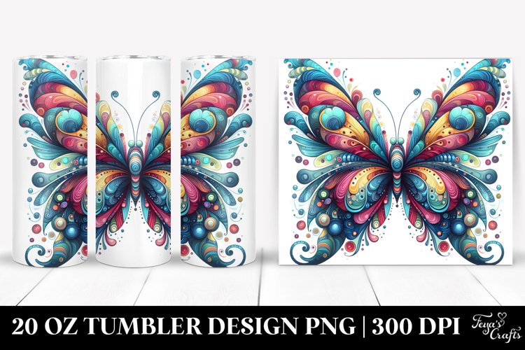 Vibrant Butterfly | 20 Oz Tumbler