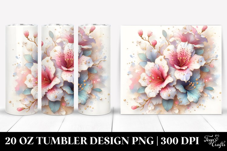 Azalea Wooden Tumbler with Golden Insertions | 20 Oz Tumbler