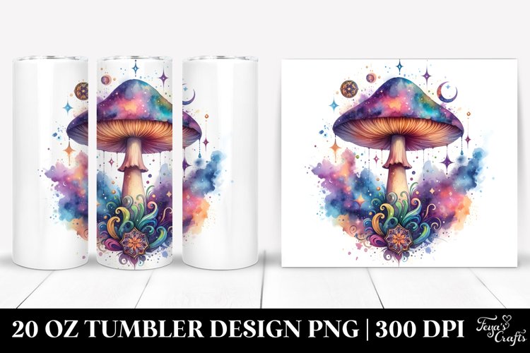 Watercolor Magical Celestial Mushroom Clipart