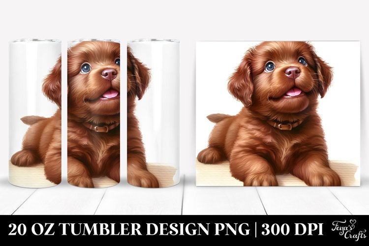Expressive Playful Retriever | 20 oz Tumbler example image 1