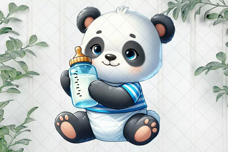 Blue Baby Panda Sublimation