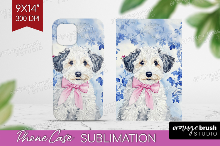 Sheepdog Dog Phone Case PNG Floral Dog Case PNG Sublimation