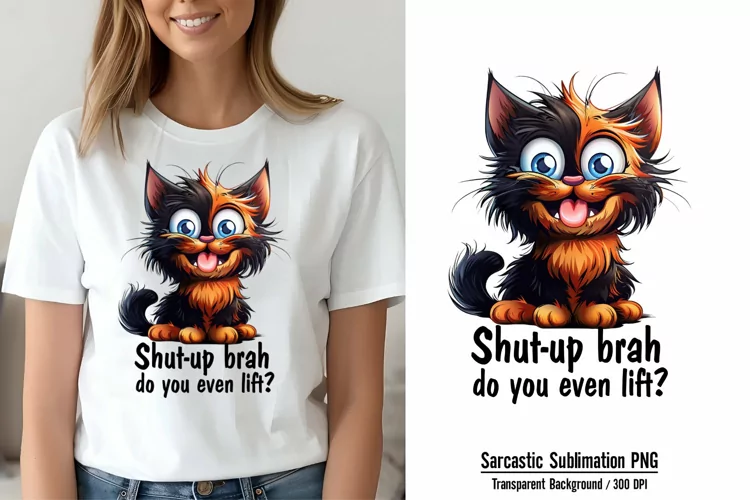 Funny Quotes Sublimation, Shut-up brah do you even lift? PNG