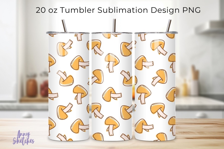 Fortune Cookies Tumbler Wrap Hand Drawn 20 oz Design