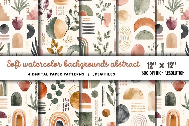 Soft Watercolor Backgrounds Abstract JPG