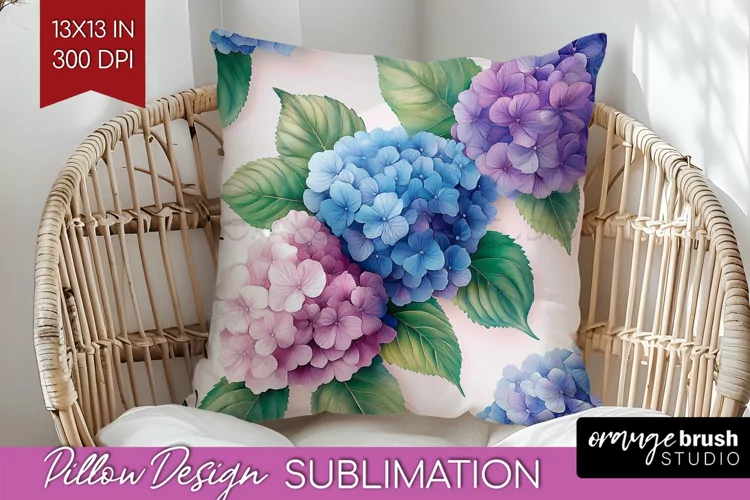 Spring Blossom Pillow Sublimation - Flowers Pillow Cover PNG