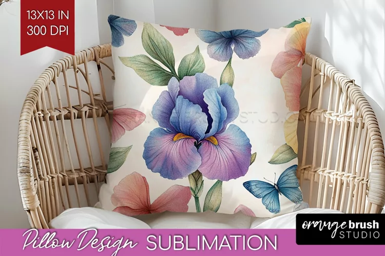 Spring Blossom Pillow Sublimation - Flowers Pillow Cover PNG