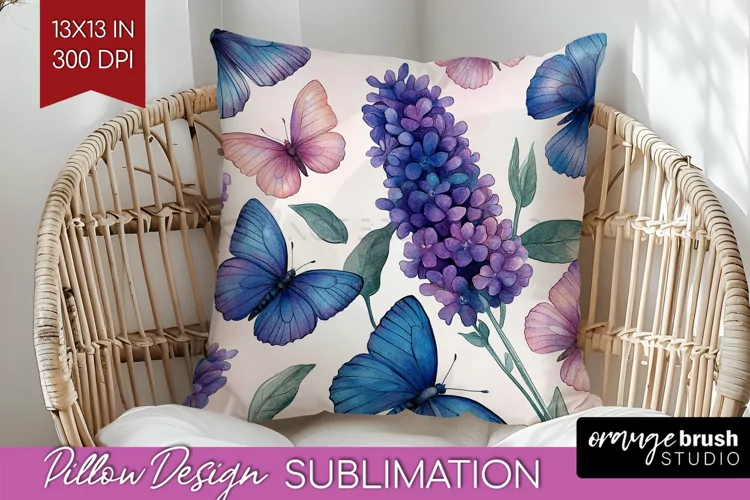 Spring Blossom Pillow Sublimation - Flowers Pillow Cover PNG