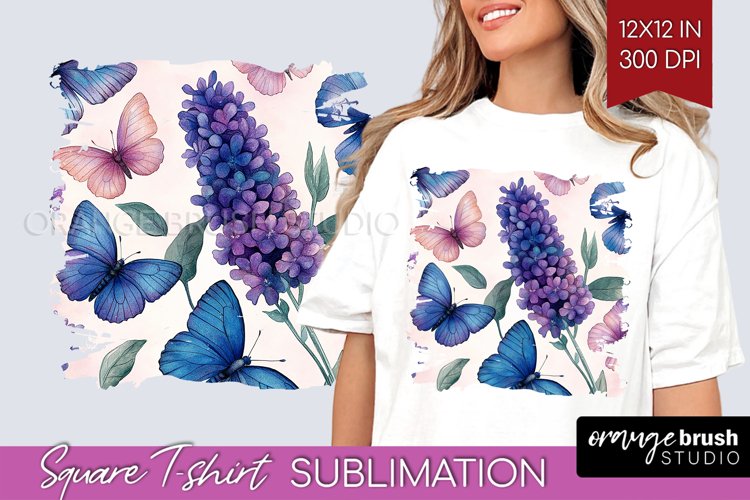Spring Blossom Square Tshirt Background - Flowers PNG