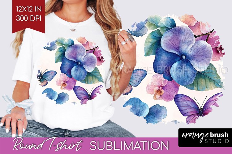 Spring Blossom Round Tshirt Background - Flowers PNG