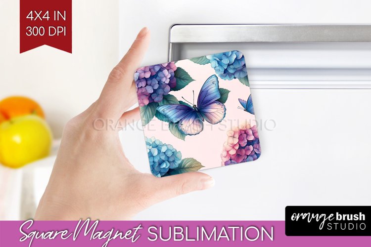 Spring Blossom Magnet Sublimation - Flowers Square Magnet