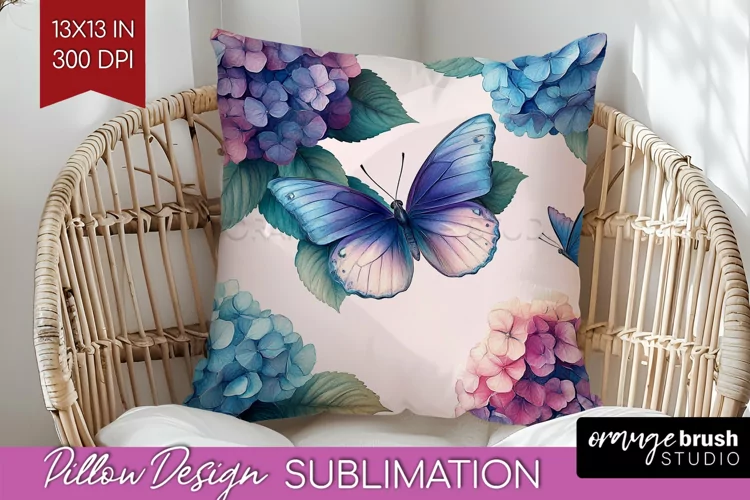 Spring Blossom Pillow Sublimation - Flowers Pillow Cover PNG