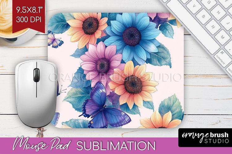 Spring Blossom Mouse Pad Sublimation - Flowers Mousepad PNG