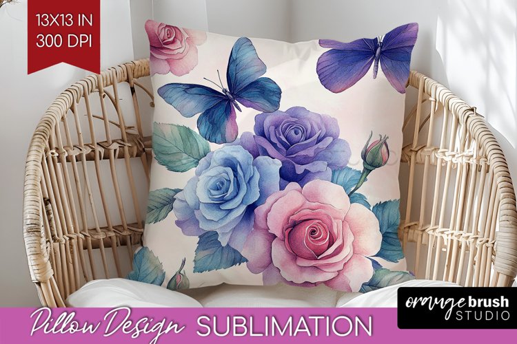 Spring Blossom Pillow Sublimation - Flowers Pillow Cover PNG