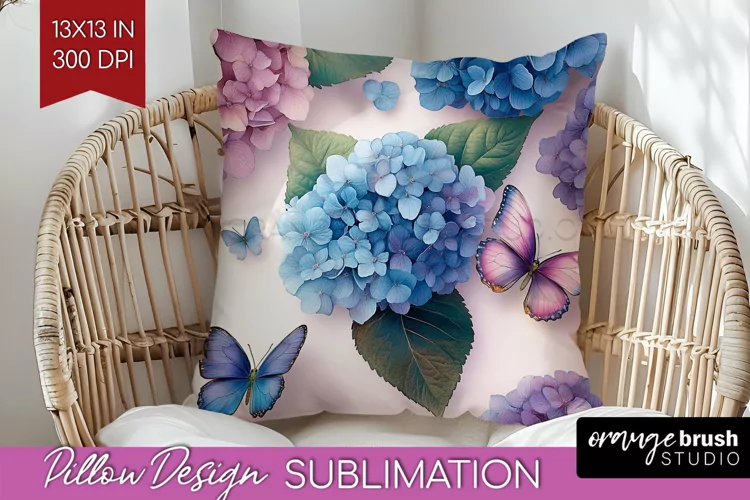 Spring Blossom Pillow Sublimation - Flowers Pillow Cover PNG
