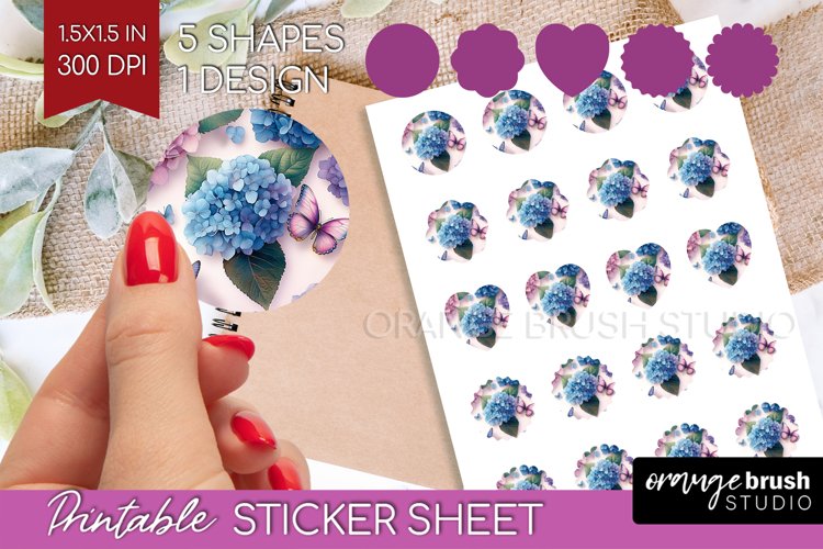 Spring Blossom Round Sticker - Flowers Printable Sticker