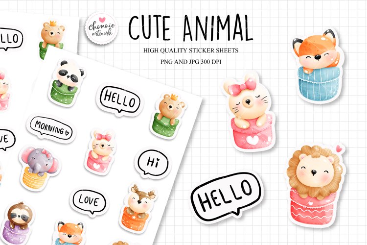 Animal pocket sticker sheets