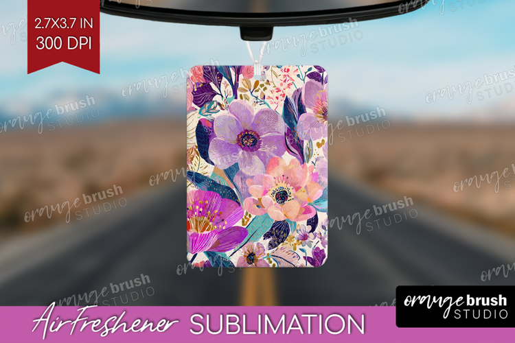 3D Flowers Air Freshener PNG - Summer PNG Sublimation