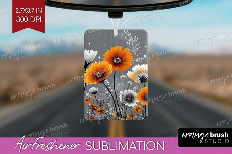 3D Flowers Air Freshener PNG - Summer PNG Sublimation