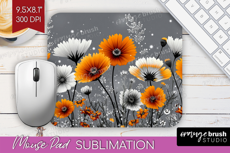 3D Flowers Mouse Pad Sublimation - Summer Mousepad PNG