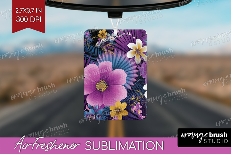 3D Flowers Air Freshener PNG - Summer PNG Sublimation