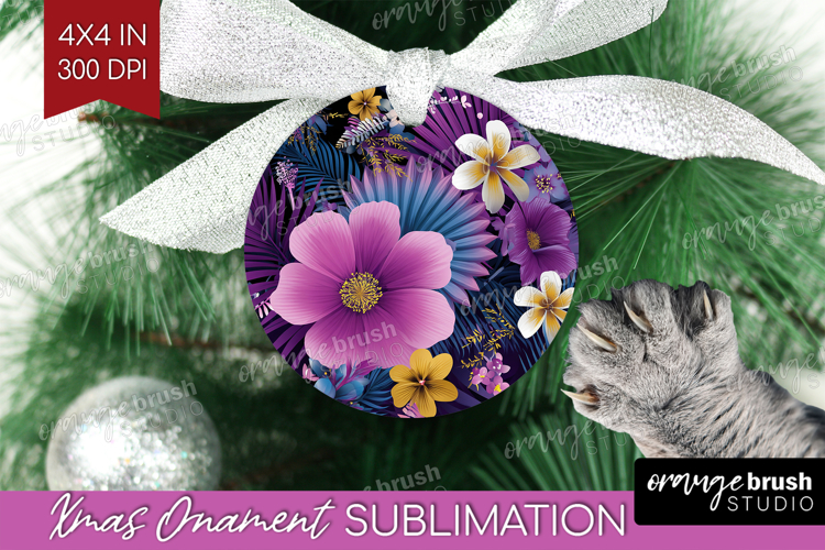 3D Flowers Ornament PNG - Summer PNG Sublimation