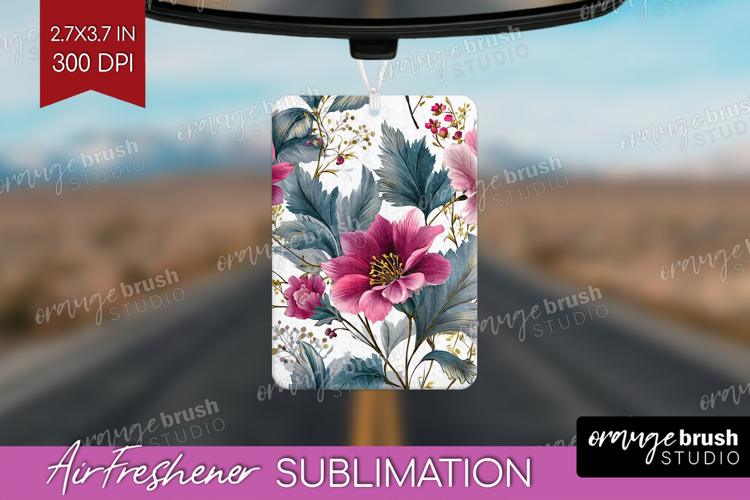 3D Flowers Air Freshener PNG - Summer PNG Sublimation