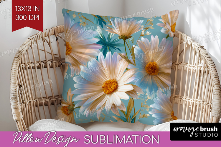 3D Flowers Pillow Sublimation - Summer Pillow Cover PNG