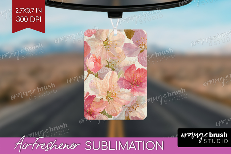 3D Flowers Air Freshener PNG - Summer PNG Sublimation