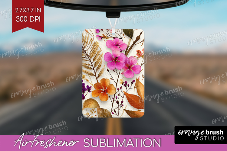 3D Flowers Air Freshener PNG - Summer PNG Sublimation