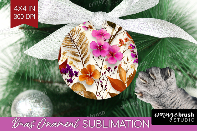 3D Flowers Ornament PNG - Summer PNG Sublimation